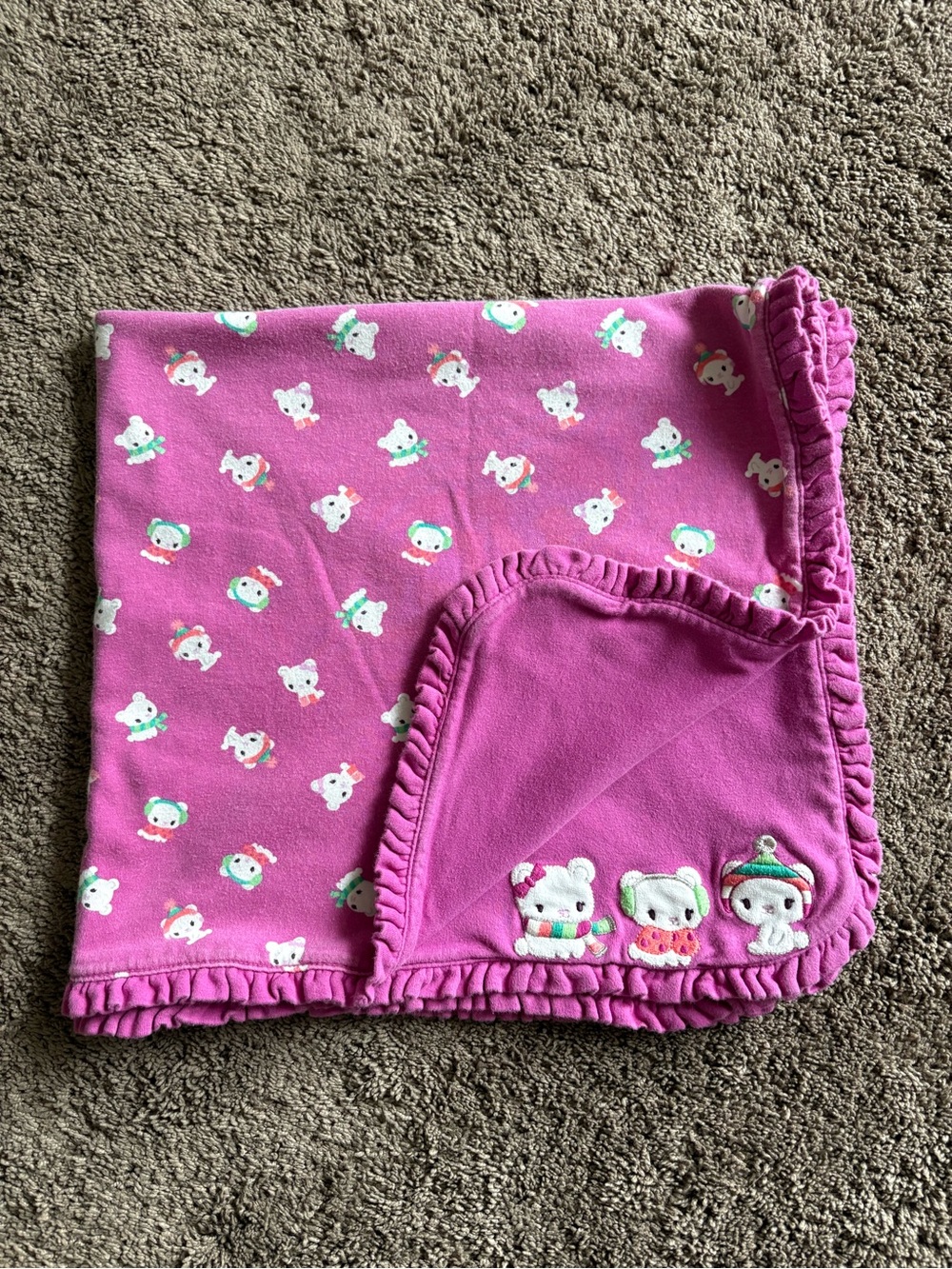 Gymboree 2013 Snow Bears Pink Baby Blankets